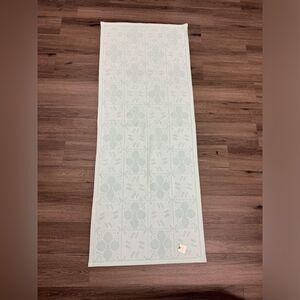 Anthropologie Mint Green/Blue Tile Patterned Bath Mat 23x58”
